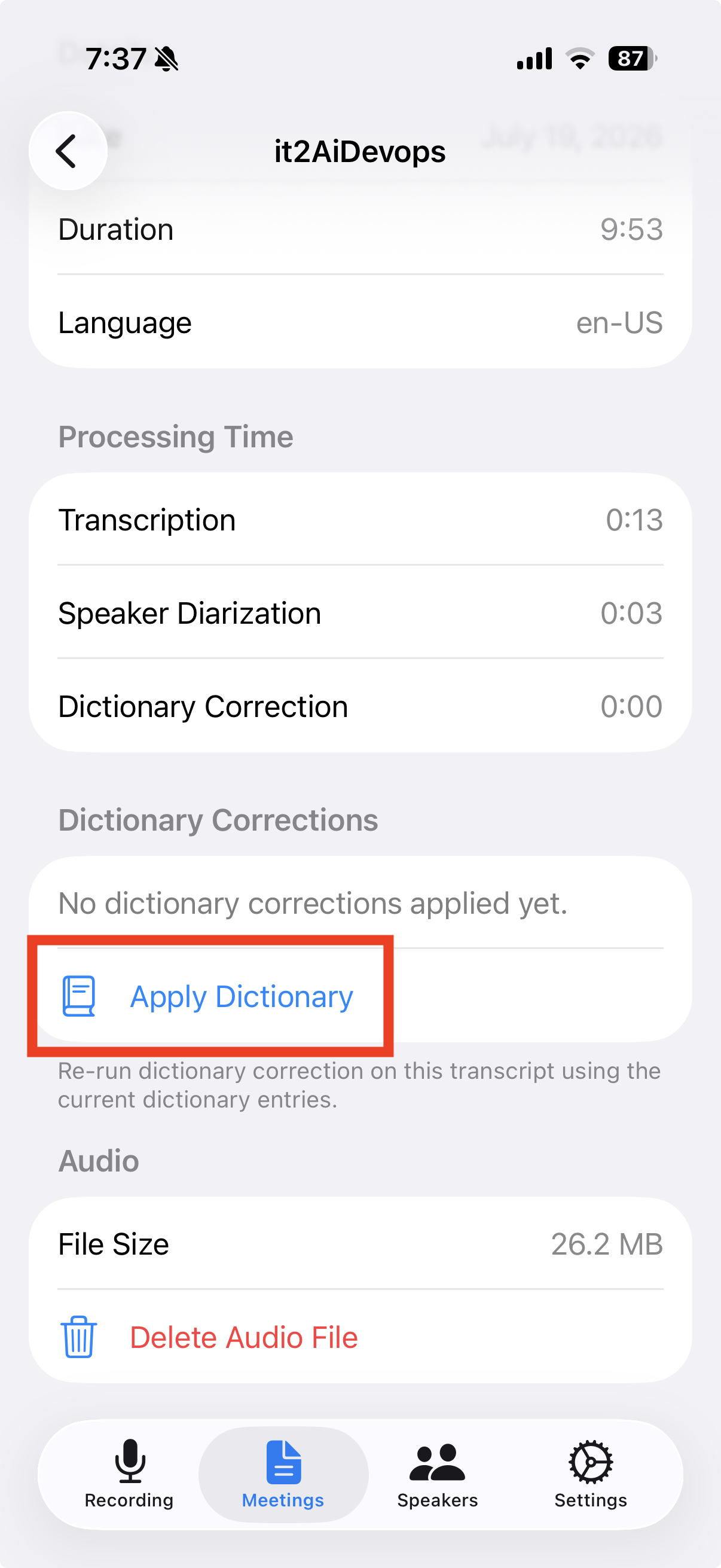 Apply current dictionary button (before)